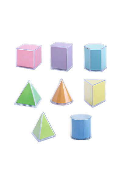 Choice 8 Pcs 1 set 8 Pieces Transparent Geometric Shapes Blocks Montessori To...