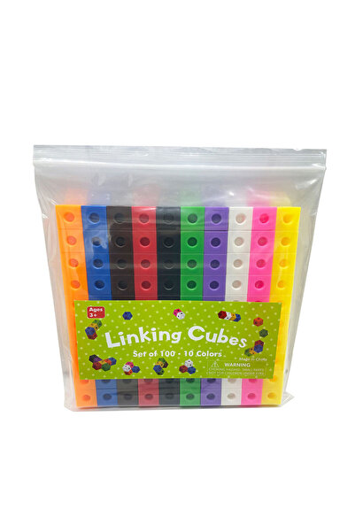 Choice ATS-B Montessori Math Toys 10 Colors Rainbow Link Cubes Snap Blocks St...