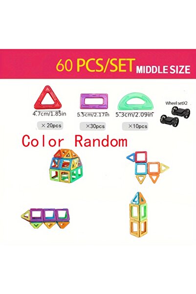 choice2 60 pieces Magnetic Building Blocks for children's Toys, Puzzle Learni...