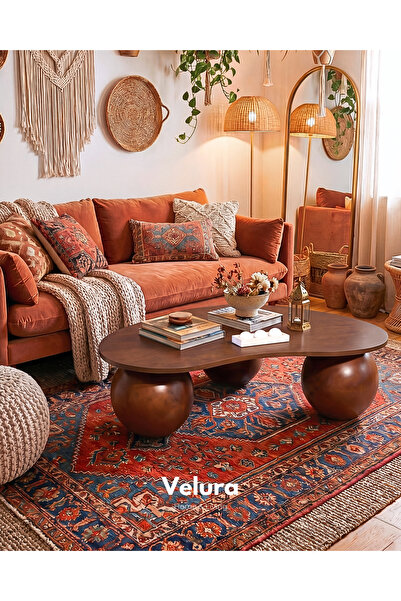 Velura Home & Living Top Sehpa & Küre Ceviz MDF Orta Sehpa - Ceviz
