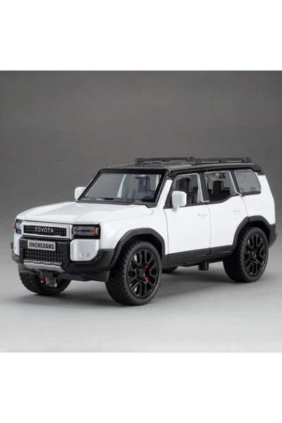 Choice White 1:32 Prado SUV Car Model Toys Alloy Die-casting Pull Back 6 Door...