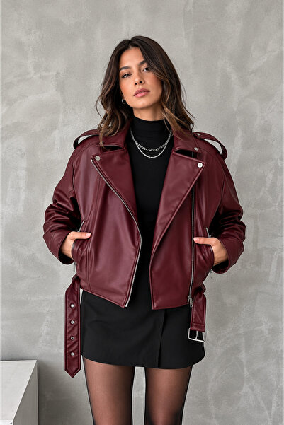 İLKCET MODA Jachetă damă elegantă, oversized, cu cordon