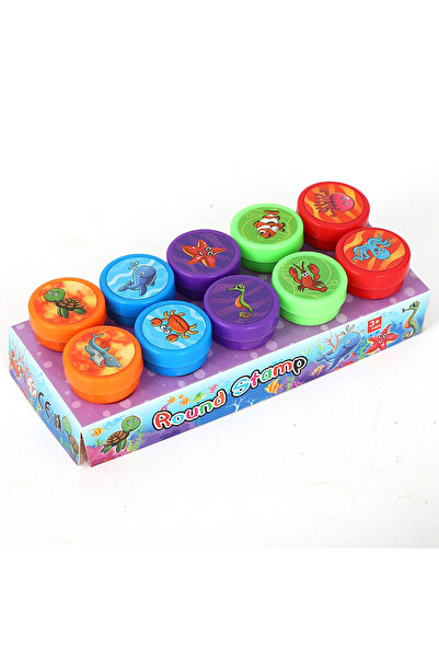 Choice6 10PCS Sea Animal 10Pcs Mix Cute Cartoon Stamps Boxed Assorted Seals S...