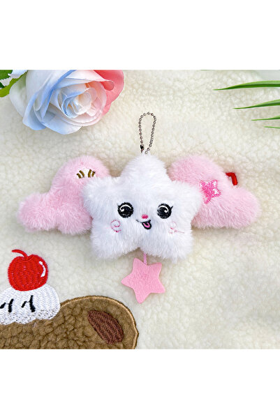 Choice A6 1Pcs Cartoon Wings Star Pendant Keychain Cute Doll Plush Pendant Cr...