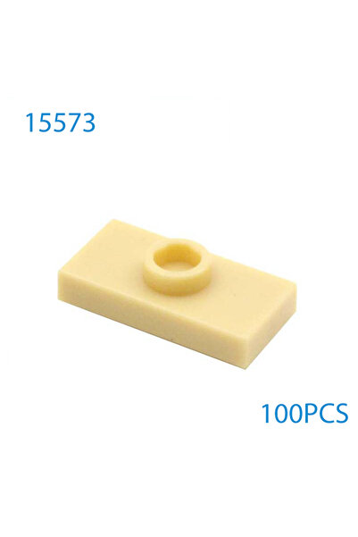 Choice15 Beige 100pcs MOC Building Block Plate Modified 1x2 with 1 Stud Assem...