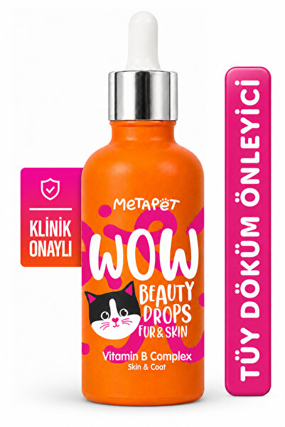Metapet Kediler için Tüy Dökümü Önleyici, B Complex Vitaminleri Dökme Damlası...