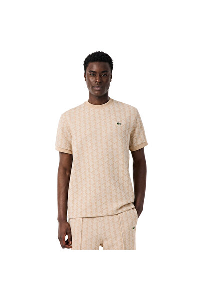 Lacoste Μπλουζάκι & Μπλούζα με ζιβάγκο Αθλητικά Ρούχα TH11978GI Μπεζ