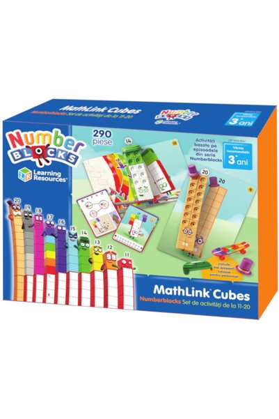 Learning Resources MathLink®Cubes Numberblocks in Romanian - Activity Set fro...