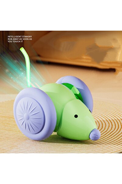 Choice3 Green Electric Smart Teaser Cat Toy UFO Cat Teaser Stick With Bell Tr...