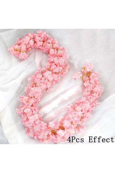 Choice Pink 1.8m Pink Cherry Blossom Artificial Flower Silk Garland Vine Home...