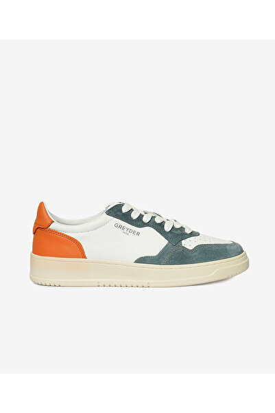 Greyder Erkek Turkuaz Beyaz Hakiki Deri Sneaker Ayakkabı 4Y1SA62609