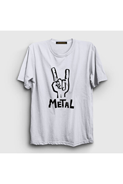 Presmono Unisex beli metalni znak ruke T-shirt 314901tt