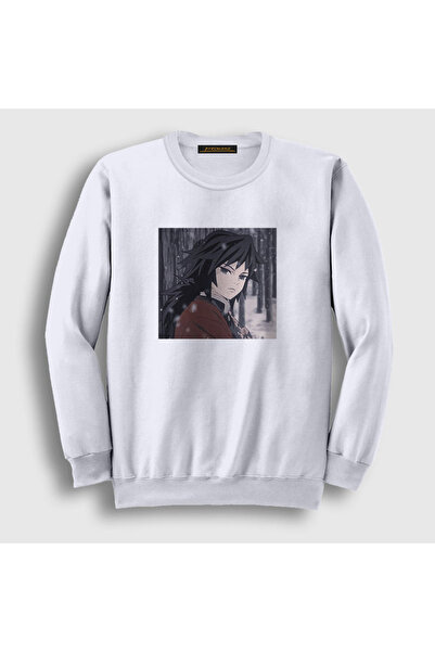 Presmono Unisex bela zimska majica Giyu Tomioka Anime Demon Slayer Kimetsu No...