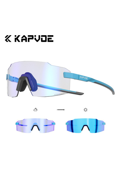 KAPVOE Photochromic-BL-05 Photochromic Runnning Sunglasses Light-Weight Cycli...