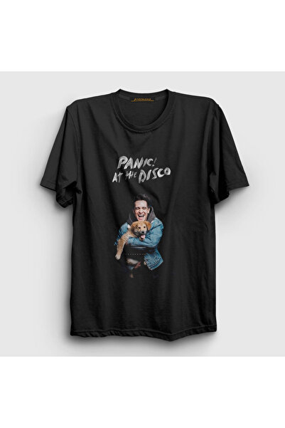 Presmono Unisex crna Brendon Panic! At The Disco T-shirt 72067tt