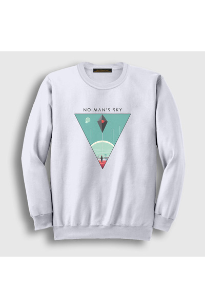 Presmono Unisex White Triangle No Man's Sky Sweatshirt 610691Tt