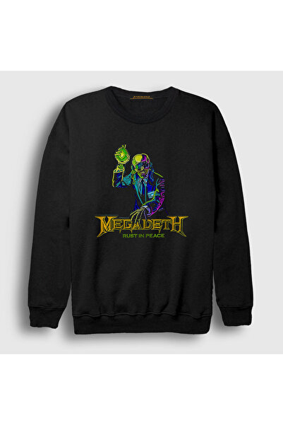 Presmono Unisex Black Rust In Peace Megadeth Sweatshirt 65890tt
