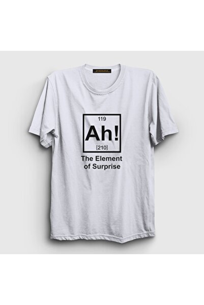 Presmono Unisex White Ah the Element of Surprise Chemistry T-Shirt 616276Tt