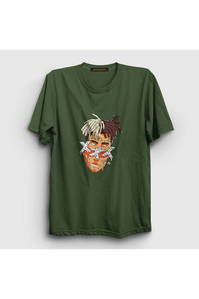 Presmono Unisex kaki topivi Xxxtentacion T-shirt 47963tt