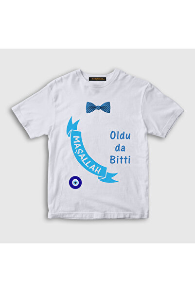Presmono Unisex Children's White Is over Mashallah Circumcision T-Shirt 555341Tt