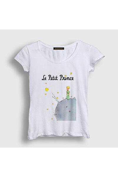 Presmono Women's White Cover Le Petit Prince Little Prince T-Shirt 566189Tt