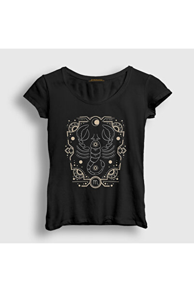 Presmono Ženski crni poklon u znaku Škorpije A Krep znak T-shirt 529589tt