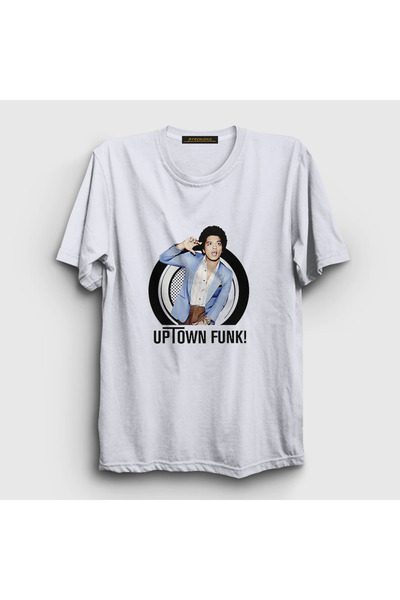 Presmono Bruno Mars Uptown Funk Unisex bela T-shirt - 477950tt