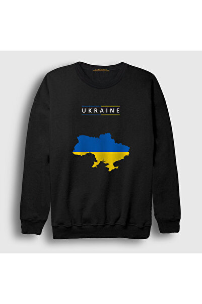 Presmono Unisex Black Ukraine Map Flag Ukraine Map Flag Sweatshirt 563391Tt