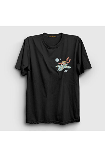 Presmono Unisex Black Plane Le Petit Prince Little Prince T-Shirt 568553Tt