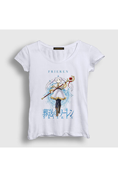 Presmono 533063tt Ženska bela anime manga T-shirt