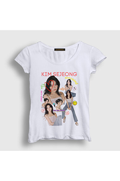 Presmono Ženska bela T-shirt Kim Sejeong 524039tt