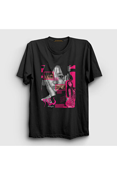 Presmono Unisex Black Poster Yves K-Pop Loona T-Shirt 598630Tt
