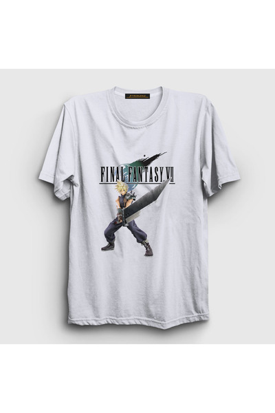 Presmono Унисекс бела мајица Cloud Strife Final Fantasy T-shirt 434678tt