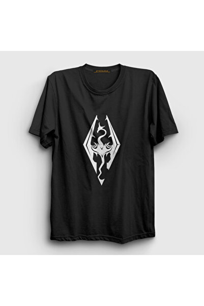 Presmono Tricou unisex negru Skyrim Gaming The Elder Scrolls V 432561tt