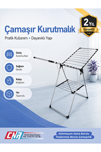 CNR Çamaşır Kurutmalık Askısı Sofya Özel PP Kaplı Paslanmaz Borulu Alüminyum ...