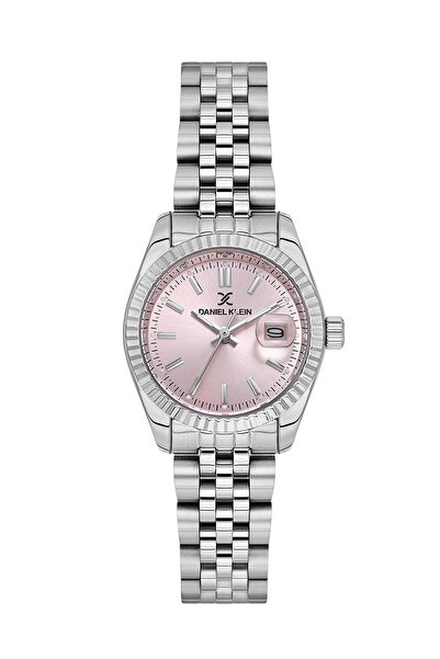 Daniel Klein Kadranı Pembe Kordonu Gümüş Renk 28 Mm Hediye Paketli Kadın Kol ...