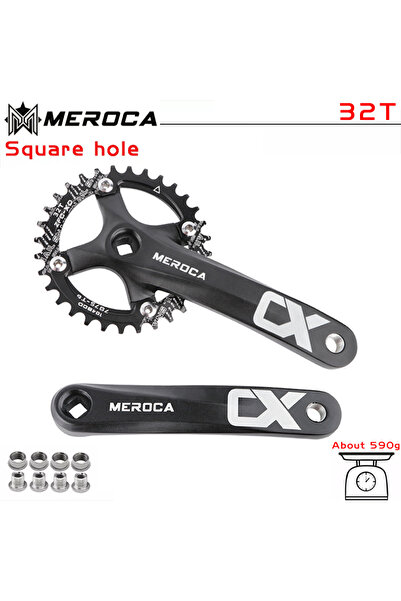 Choice 170mm Black CX 32T MEROCA CX Square Hole Bicycle Crankset 104BCD Alumi...