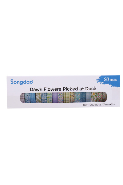 Choice3 260412-2 20 Rolls Floral Washi Tape Set, Retro Vintage Flower & Plaid...