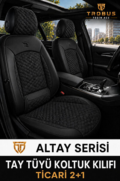 TROBUS Dacia Jogger 2022-2024 2+1 Arka Sırt Oturak Uyumlu Altay Serisi Siyah ...