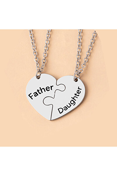 Choice 2 2 Pcs/Set Father Daughter Mother Son Necklace Stainless Steel Heart ...