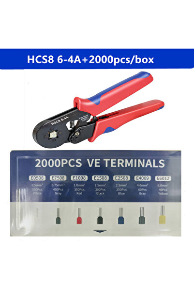 Choice1 HSC8 6-4A 2000PCs HSC8 6-4 6-6 Self-Adjustable Ratchet Ferrule Crimpi...