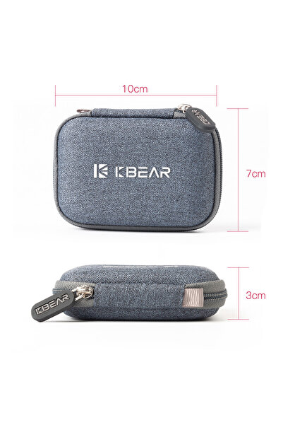 Choice gray KBEAR Portable Storage Case for Headphones Earphones - Protable B...