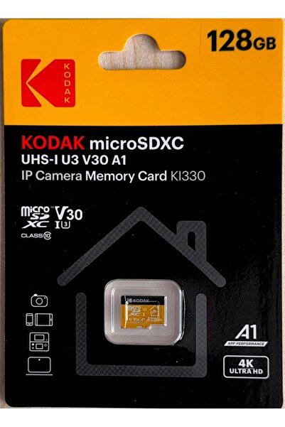 Lexar Kodak 128GB UHS-I U3/V30/A1 Güvenlik Kamerası İçin Micro SD Kart KI330