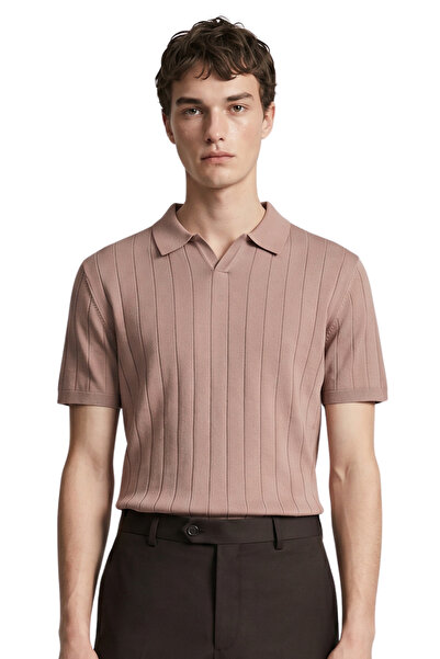 ANTHONY JACKSON Premium Men's Knitwear Polo Neck T-Shirt Ravello