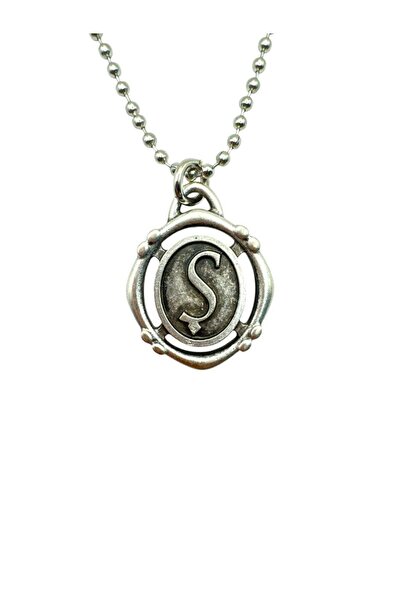 Herşey Nota Letter S Antique Unisex Necklace – Personal, Elegant, and Origina...