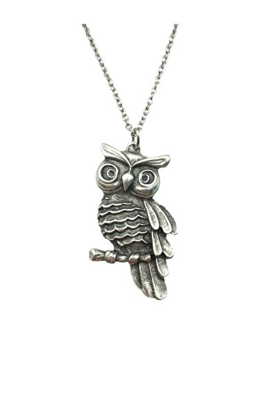 Herşey Nota Yan Duran Owl Figured Unisex Necklace – Wisdom, Elegance and Myst...