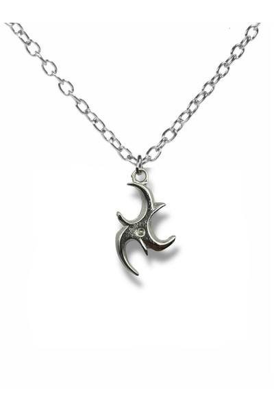 Herşey Nota Ninja Star (Shuriken) Figured Necklace – Zamak Plated Unisex Warr...