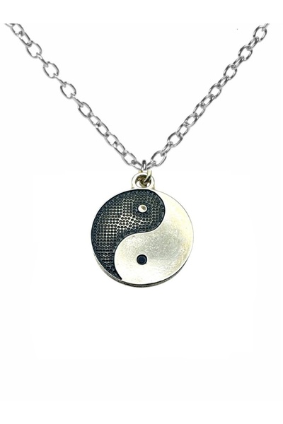 Herşey Nota Yin Yang Ba Gua Tai Chi Sembolü Unisex Kolye – 60 cm Zincirli, Sp...