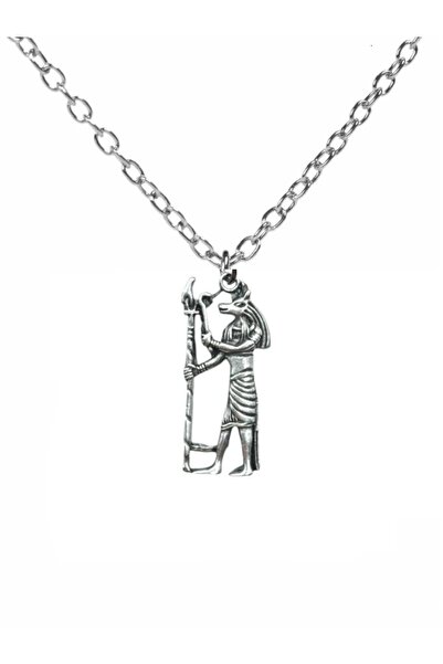 Herşey Nota Anubis Figured Metal Necklace 60 cm Chain – Mystical Ancient Egyp...