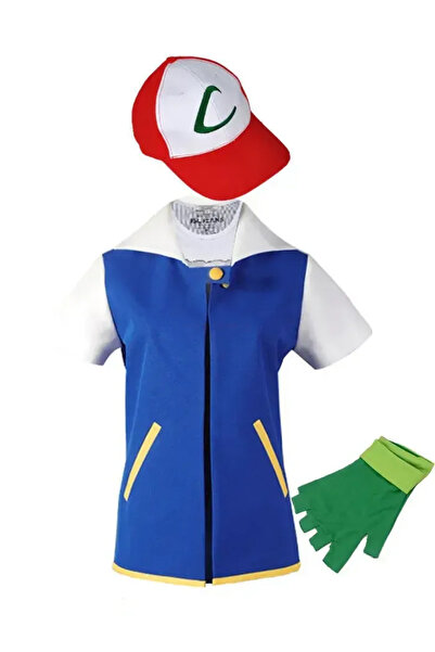 Choice8 Bandai XS a set New Blue Jacket Pokemon Men Cosplay Costume Boys Ash ...